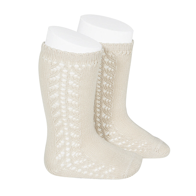 2592/2 Side Openwork Knee High Sock