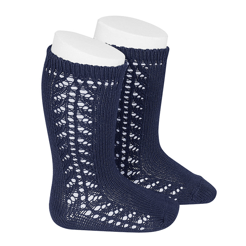 2592/2 Side Openwork Knee High Sock