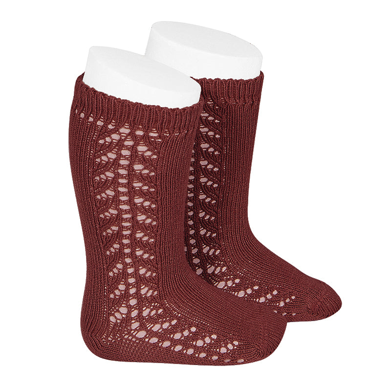 2592/2 Side Openwork Knee High Sock