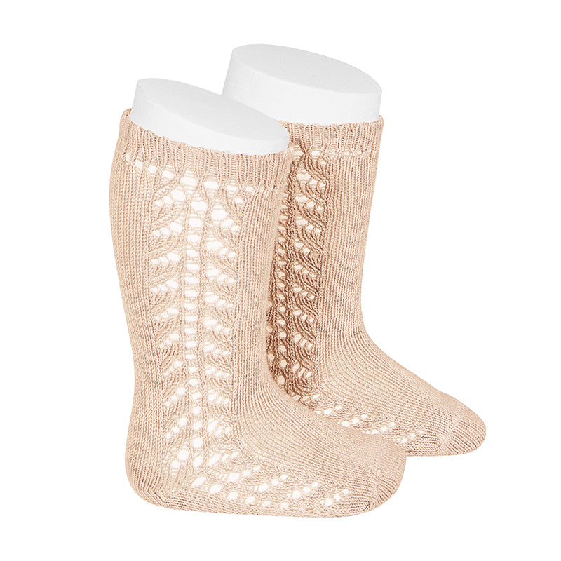 2592/2 Side Openwork Knee High Sock