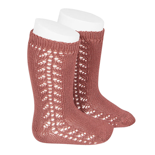 2592/2 Side Openwork Knee High Sock