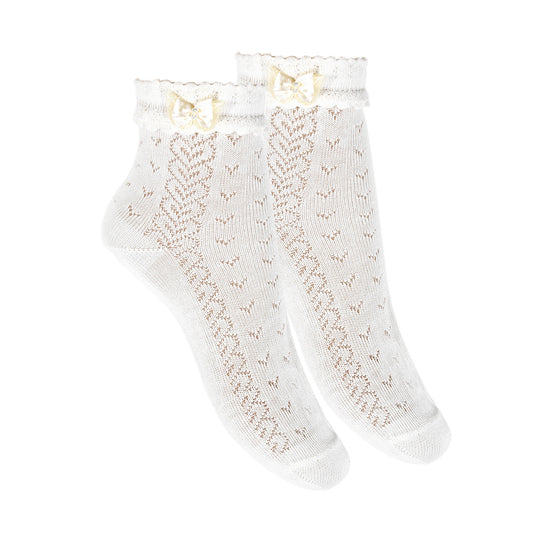 2765/4 Openwork Ankle Sock w Bow
